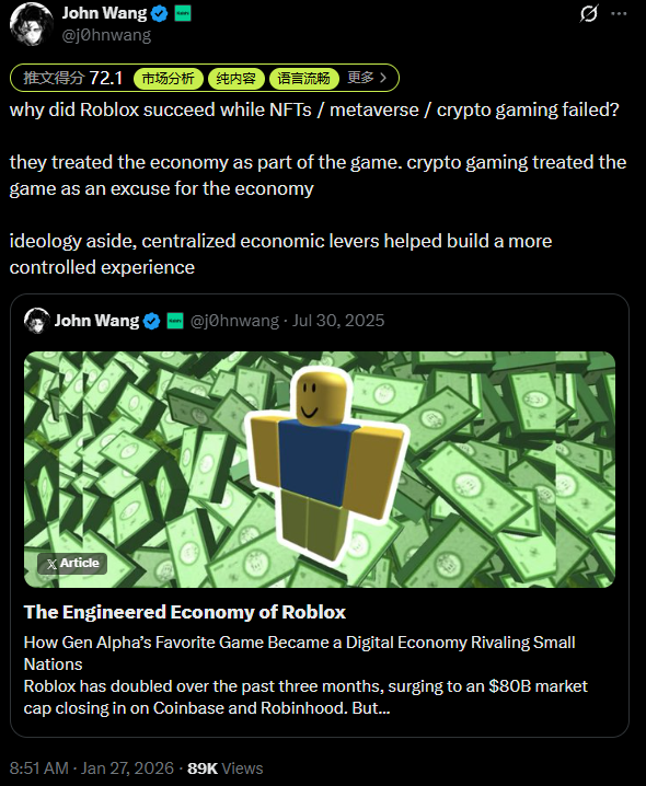 Why did gold farming studios sustain World of Warcraft but "kill" all Web3 games?