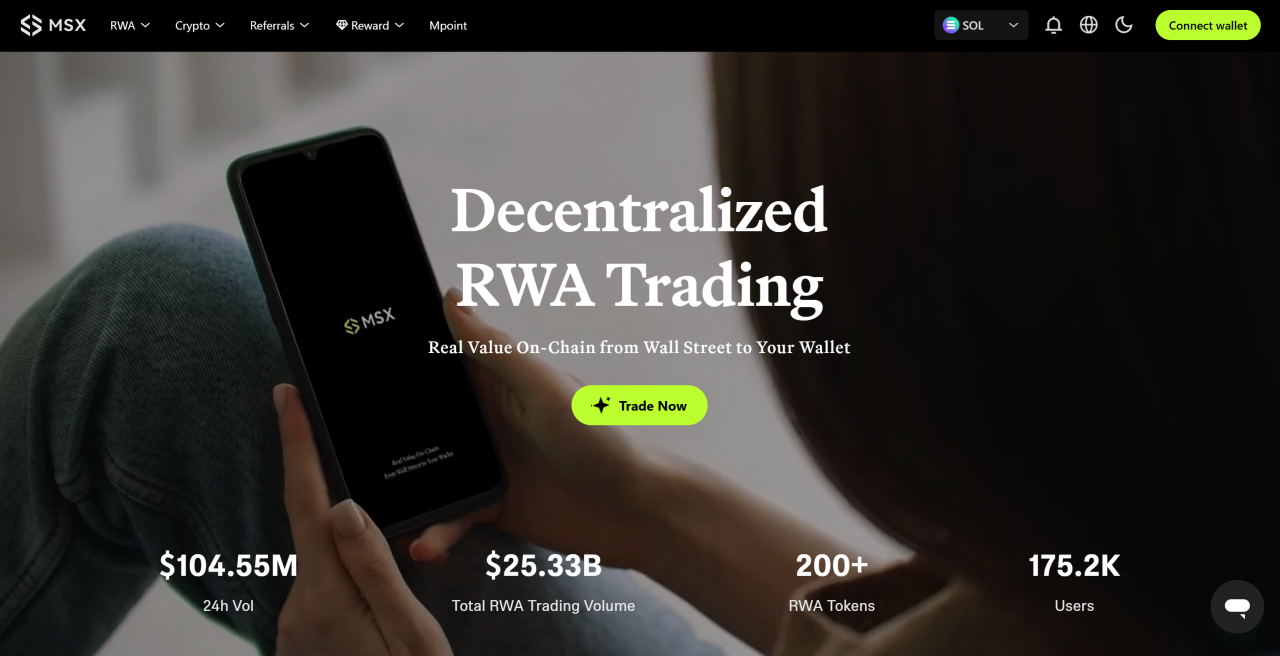 MSX's official website, msx.com, has been completely upgraded and launched, redesigning the RWA trading brand hall of fame.