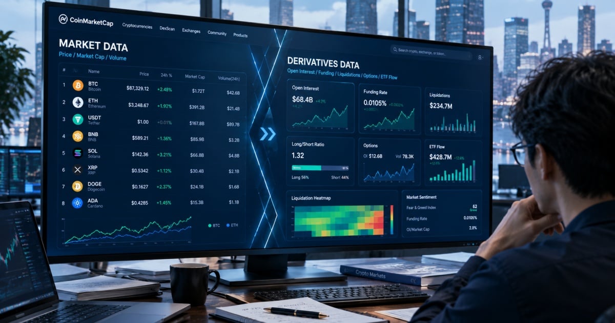 CoinMarketCap收购CoinGlass，为什么加密市场正在争夺&ldquo;数据入口&rdquo;？